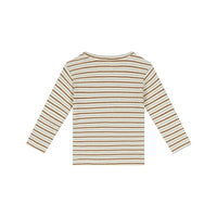 t-shirt bébé manche courte rayé ivory - A TINY STORY