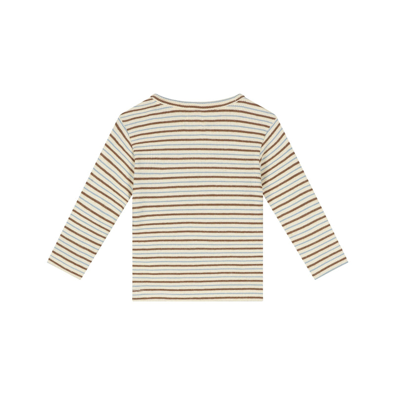 t-shirt bébé manche courte rayé ivory - A TINY STORY 