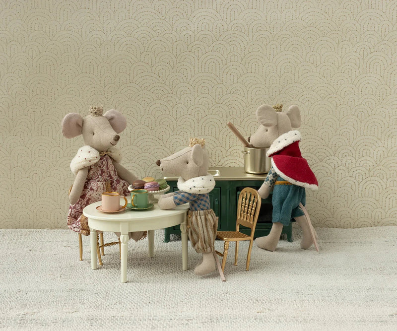 Table à manger vintage miniature Souris Blanc Off white - MAILEG 11-5141-00 5707304148968