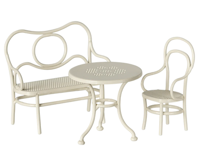 Table, banc et chaise souris small blanc cassé - MAILEG 11-5106-00