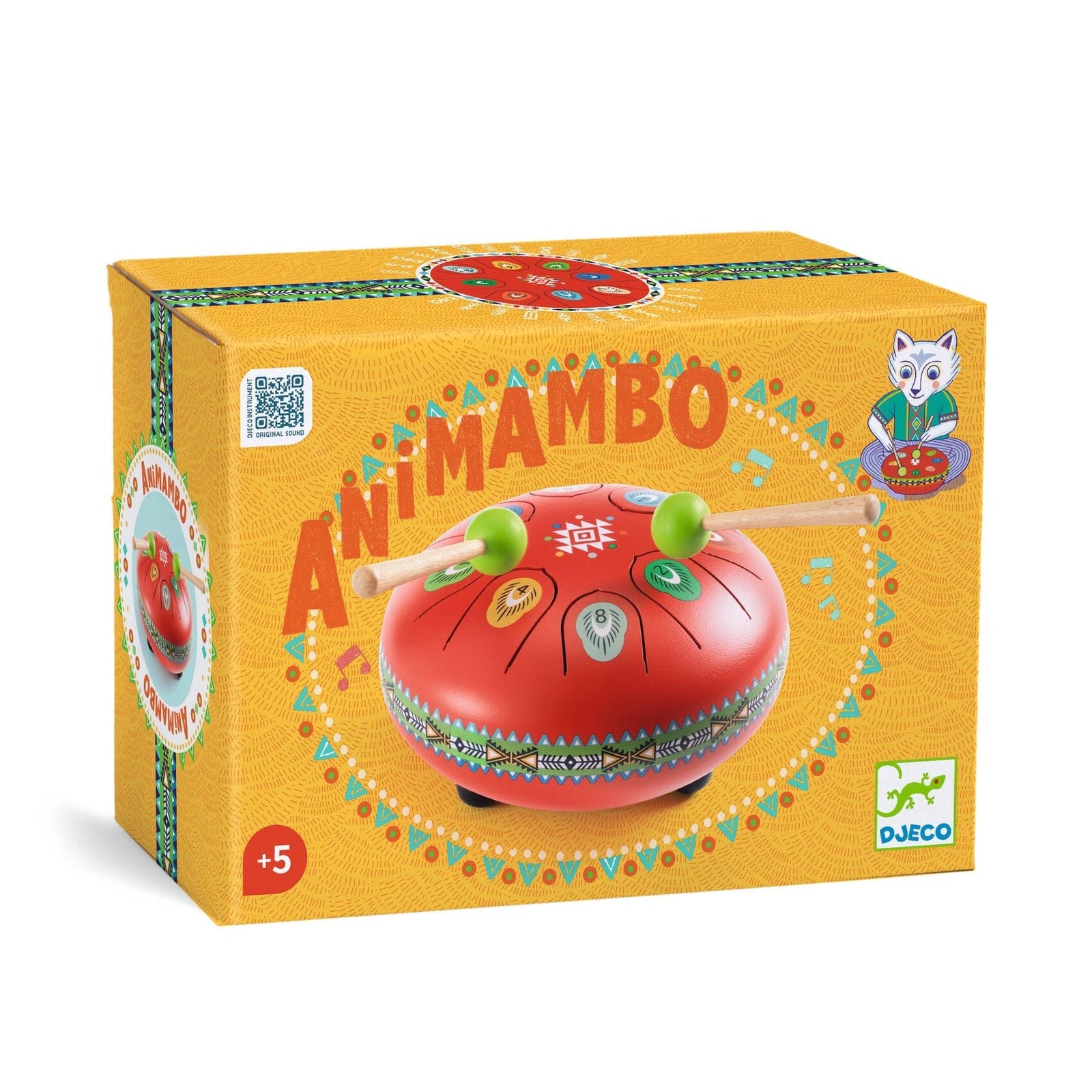 Tambour à languettes rouge 8 notes - Djeco 