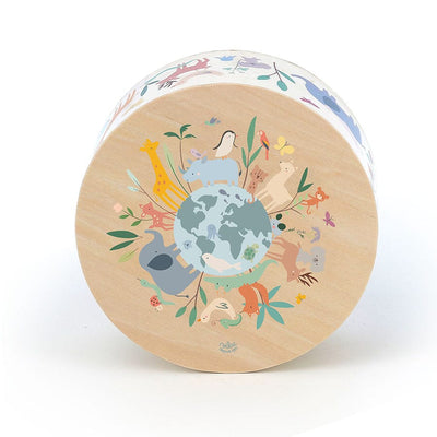 Tambour Cajón en bois les animaux du monde Sarah Betz - VILAC 7113 3048700071132