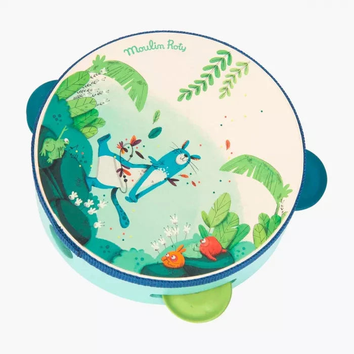 Tambourin bleu Dans la jungle- Moulin Roty 668407 3575676684078