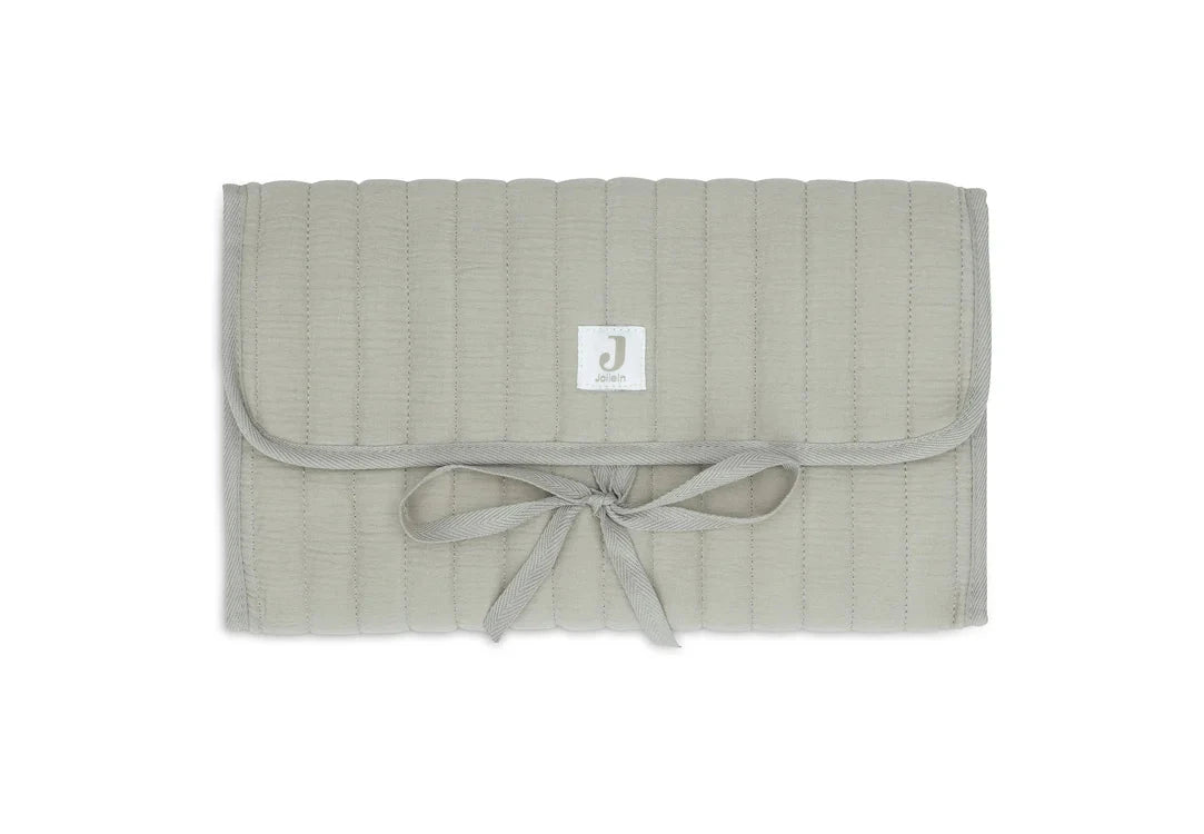 Tapis à Langer nomade Gaze de Coton Olive Green - JOLLEIN 096-001-67058 8717329393615
