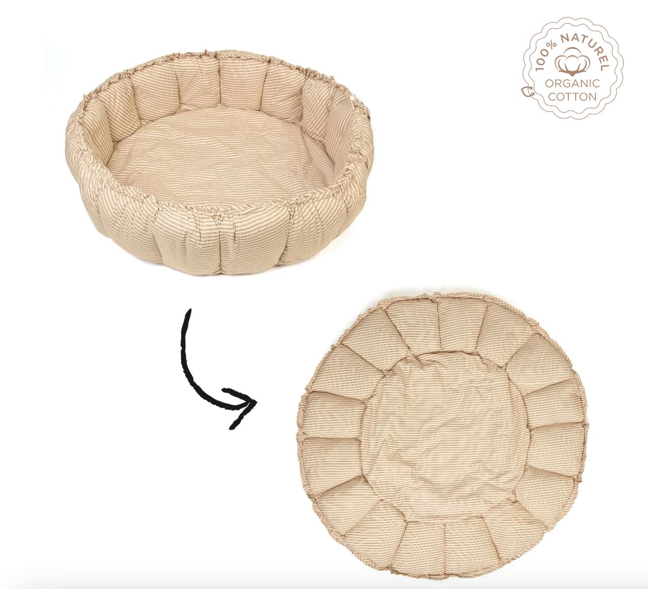 Tapis D'éveil bio bloom stripes brown - PLAY & GO 4895250601307 4895250601307