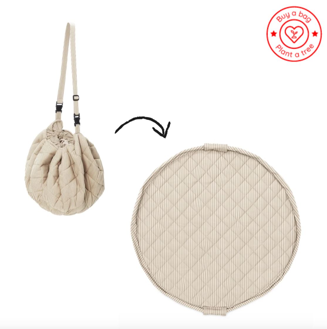 tapis d'eveil et sac biologique bleu stripes - PLAY & GO 4895250601352 4895250601352