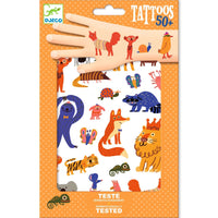 Tatouages éphémères funny animals - DJECO