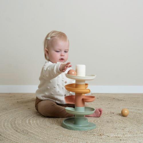 Tour spirale à billes multicolore de Little Dutch