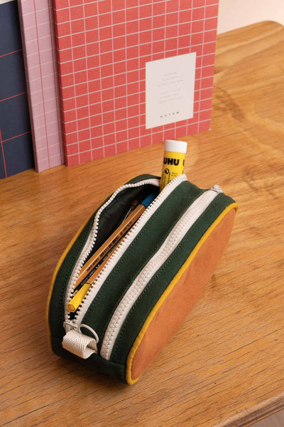 Trousse a stylos Malo Tricolore Bleu électrique - HINDBAG