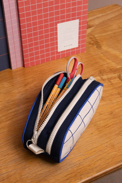 Trousse a stylos Malo Tricolore Carreaux - HINDBAG