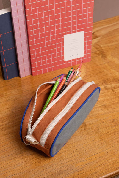 Trousse a stylos Malo Tricolore Rose Blush - HINDBAG