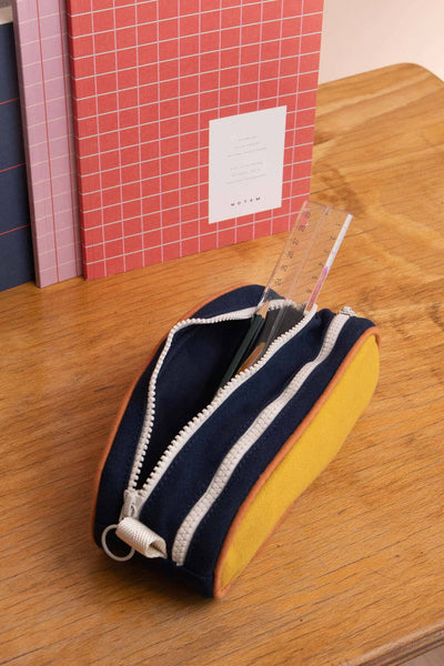 Trousse a stylos Malo Tricolore Sauge - HINDBAG