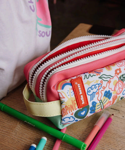 Trousse Scolaire Happiness - HELLO HOSSY TRO-P-008-TU 3760407013672