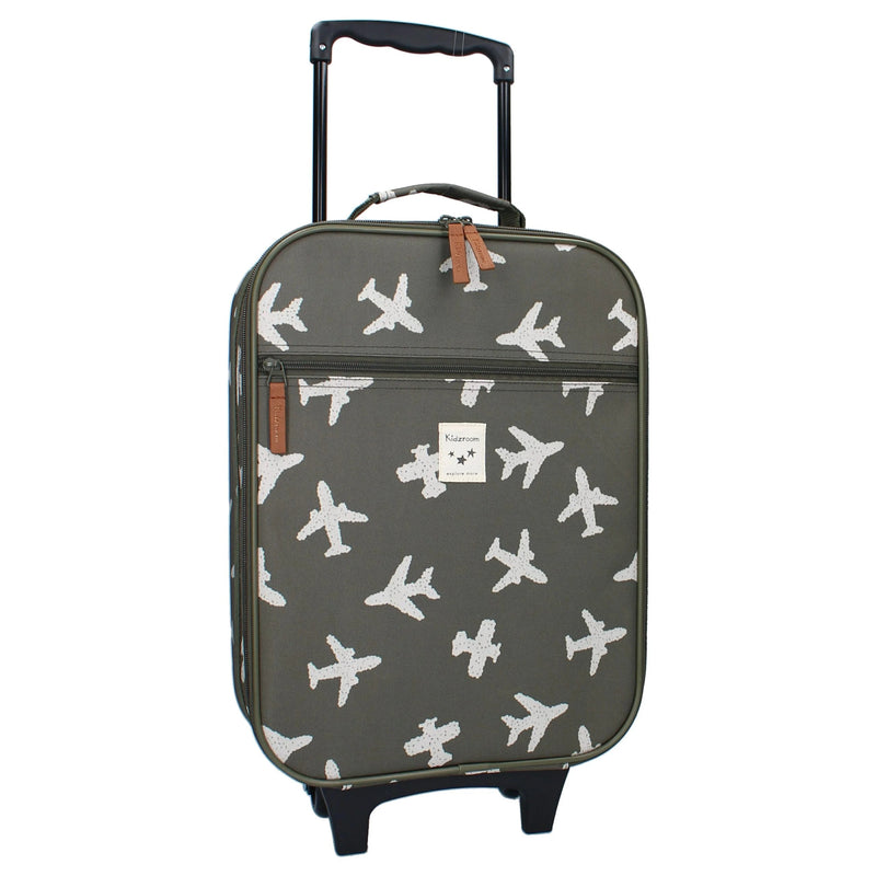 Valise à roulettes enfant avions kaki - Kidzroom KR3987 8712645301184