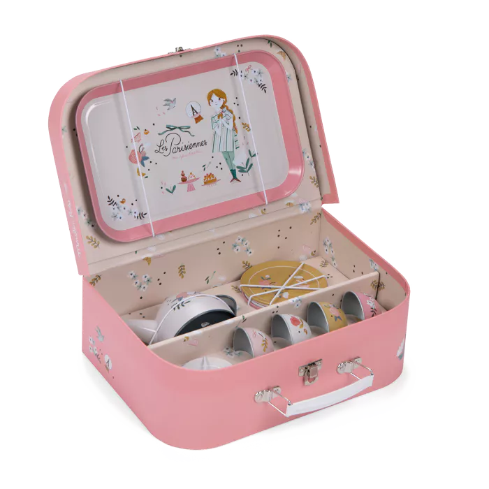 Valise dînette thé métal Les Parisiennes - Moulin Roty 642577 3575676425770