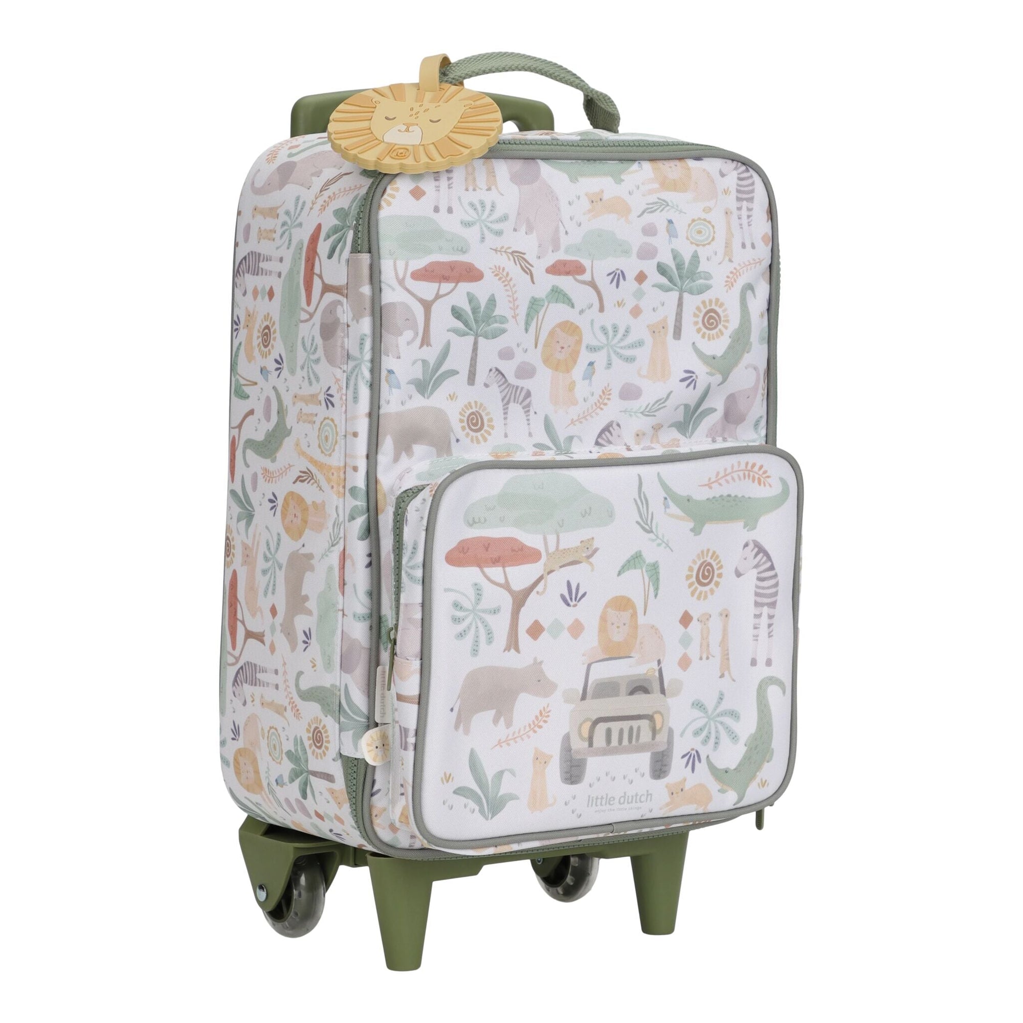 Valise enfant à roulettes Safari Friends de Little Dutch