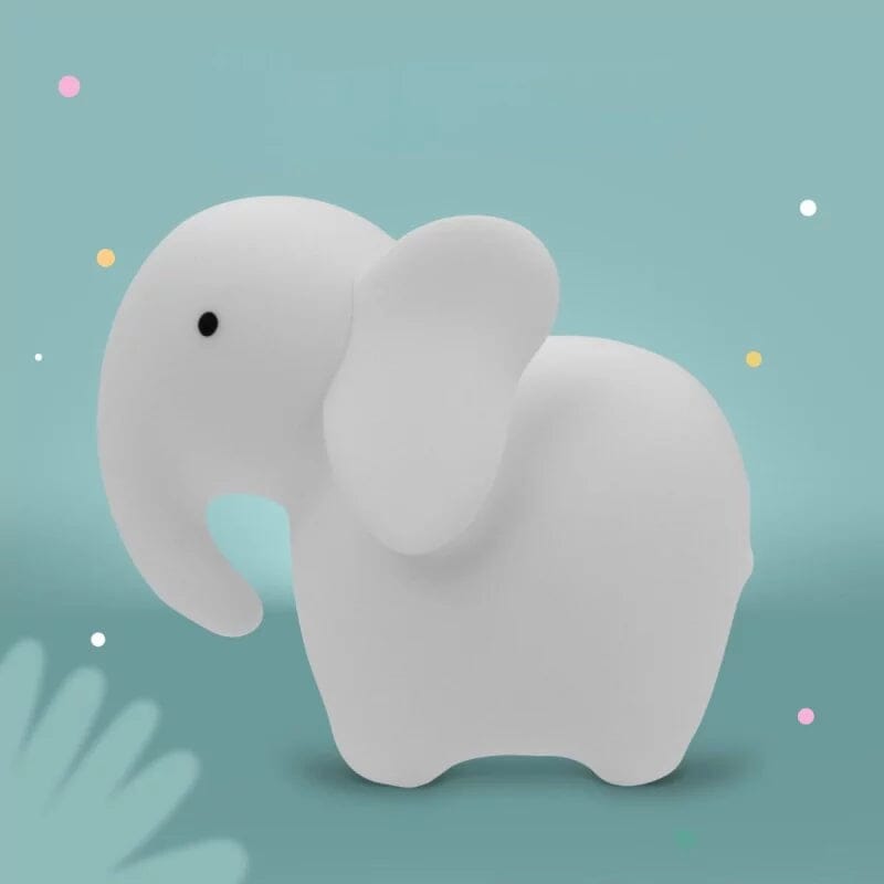 Veilleuse LED Éléphant blanc avec télécommande – Mary’s
