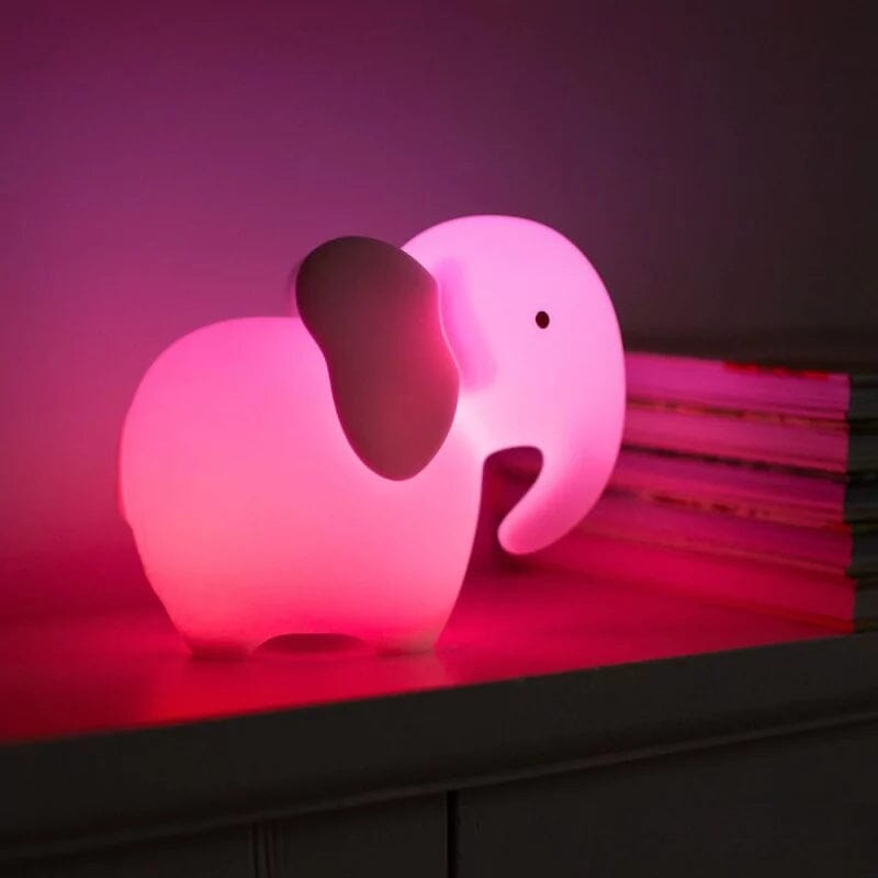 Veilleuse Éléphant Mary’s en lumière rose