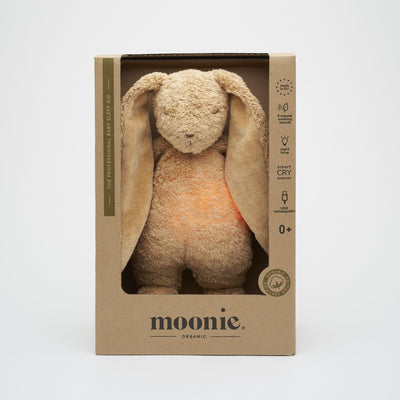 Veilleuse musicale lapin natur bio cappuccino - Moonie MOLNAT-CA 5903943986286
