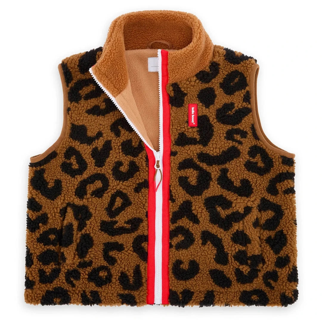 Veste polaire sans manches leopard - Hello Hossy