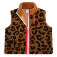 Veste polaire sans manches leopard - Hello Hossy