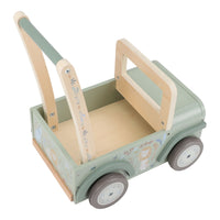 Voiture à pousser en bois Safari verte de Little Dutch – vue 3