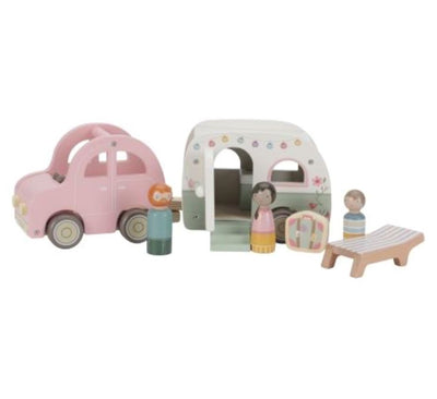 voiture avec caravane en bois - LITTLE DUTCH ld8022 8713291880221