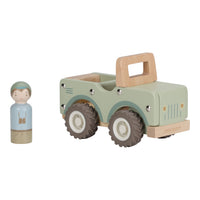 voiture de safari en bois avec figurine - LITTLE DUTCH