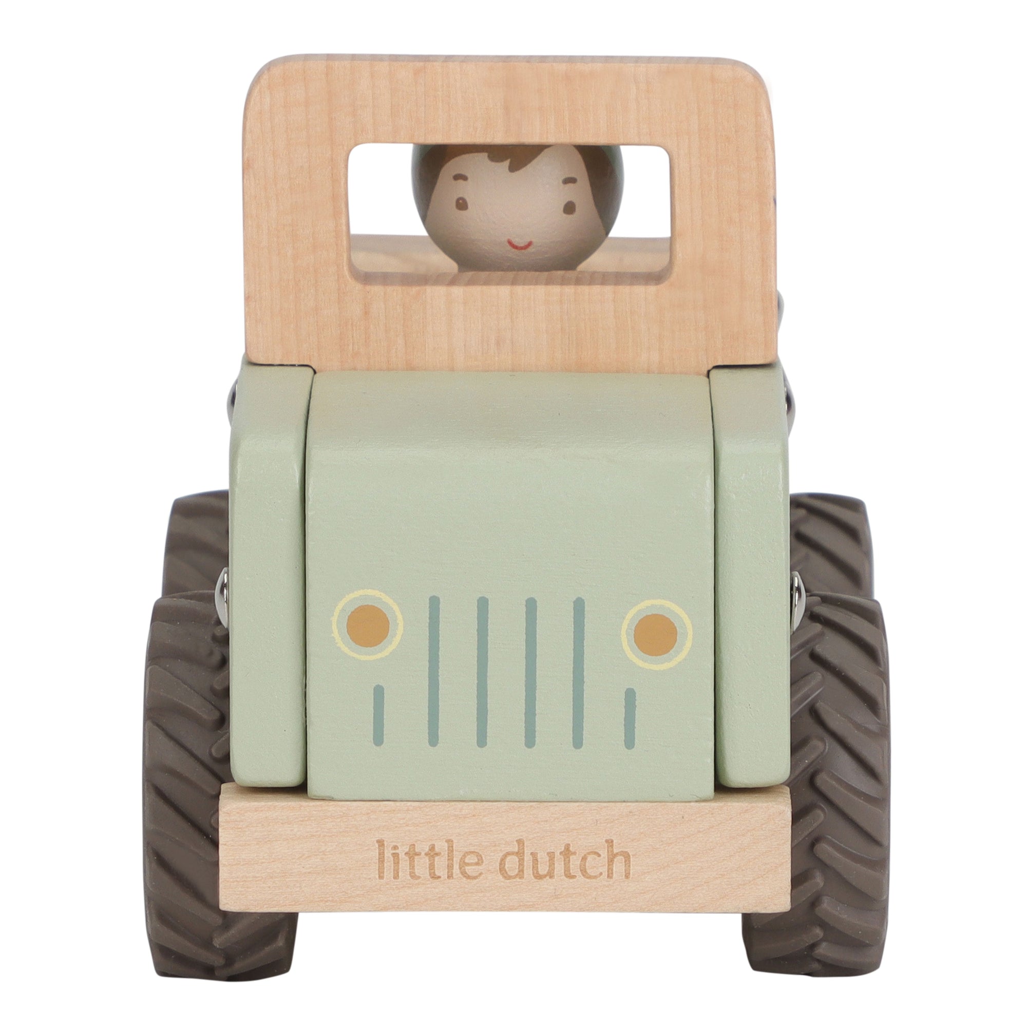 voiture de safari en bois avec figurine - LITTLE DUTCH
