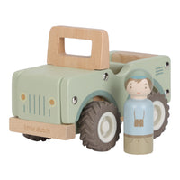 voiture de safari en bois avec figurine - LITTLE DUTCH