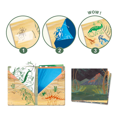 12 cartes illustrées dinosaurus - Djeco DJ09463 3070900094635