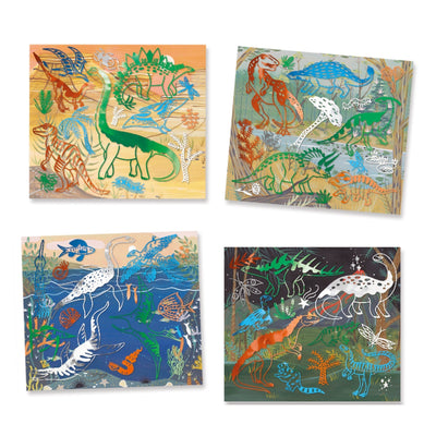 12 cartes illustrées dinosaurus - Djeco DJ09463 3070900094635