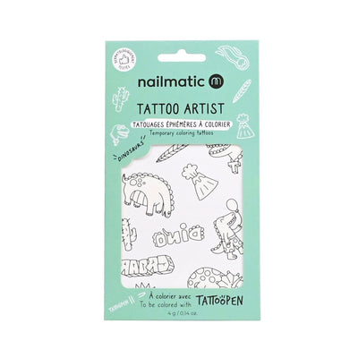 12 tatouages a colorier dinosaurs - Nailmatic 150TDINOSAURS 3760229899393