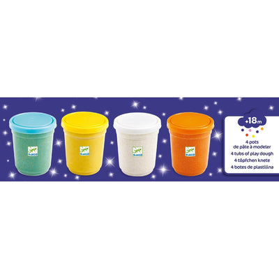 4 pots de pâtes a modeler pailletée - Djeco DJ09029 3070900090293