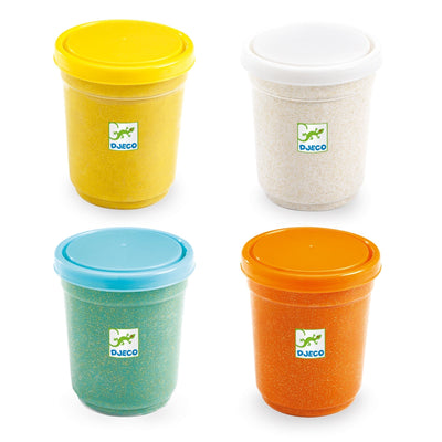 4 pots de pâtes a modeler pailletée - Djeco DJ09029 3070900090293