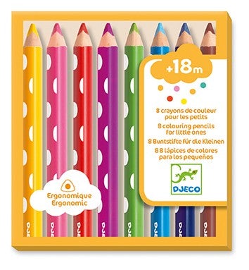 8 crayons de couleur pour les petits - Djeco dj09004 3070900090040