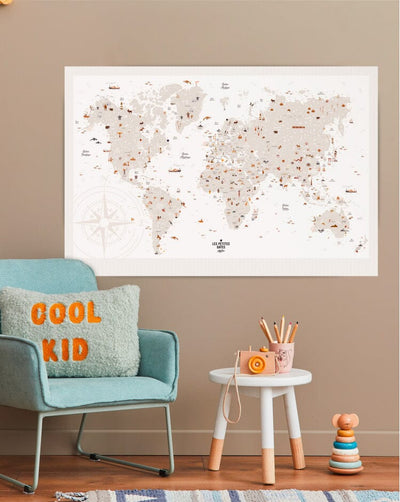 Affiche Carte du monde - LES PETITES DATES MAP-MONDE-ORI 3770025645063