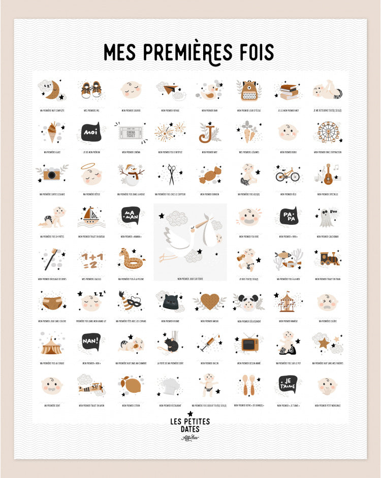 AFFICHE MES PREMIÈRES FOIS A TAMPONNER - LES PETITES DATES PF-ORI-CLAIR-MP 3770025645001