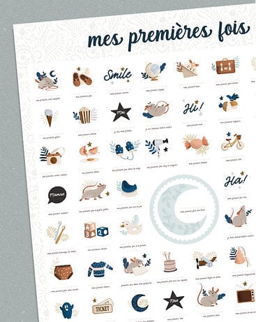 Affiche "Mes Premières Fois"- Souris Cobalt- LES PETITES DATES