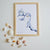 Aquarelle en cadre Famille dauphins- Marlène Fancelli Art famille dauphins 1234512363