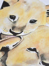 Aquarelle en cadre famille lion - Merlene Fancelli Art famille lion 483685943561