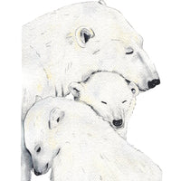 Aquarelle en cadre Famille ours- Marlène Fancelli Art famille ours 1234512362