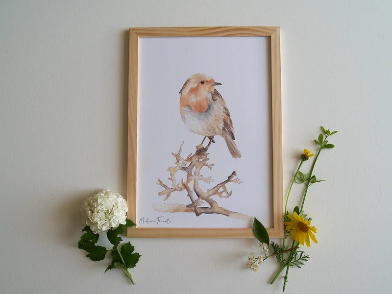 Aquarelle en cadre Judi le petit oiseau - Merlene Fancelli Art judi 134728673945