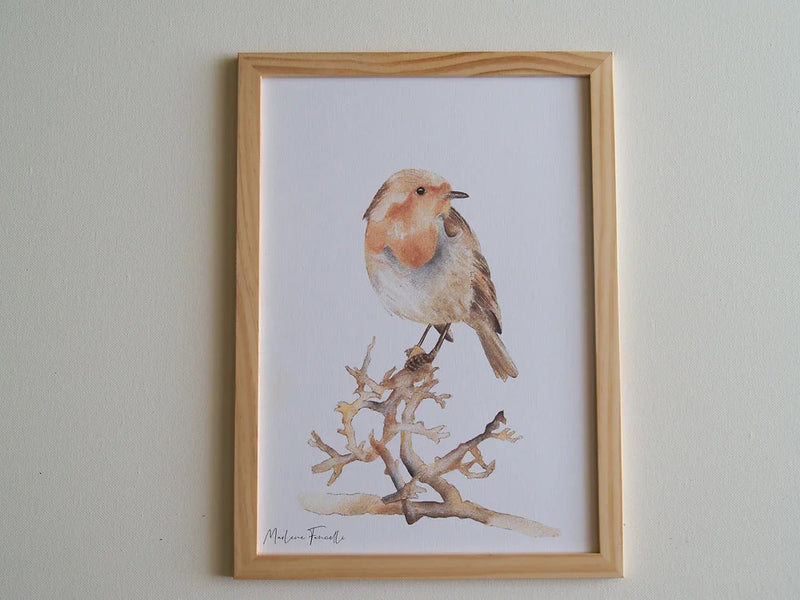 Aquarelle en cadre Judi le petit oiseau - Marlene Fancelli Art judi 134728673945