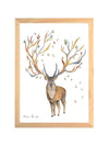 Aquarelle en cadre Miral cerf - Marlene Fancelli Art Miral 123451236513