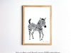 Aquarelle en cadre Sacha le zebre - Merlene Fancelli Art sacha 1234512359