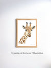 Aquarelle en cadre Seraphin Girafe a3 - Merlene Fancelli Art rex a3 1234512345565