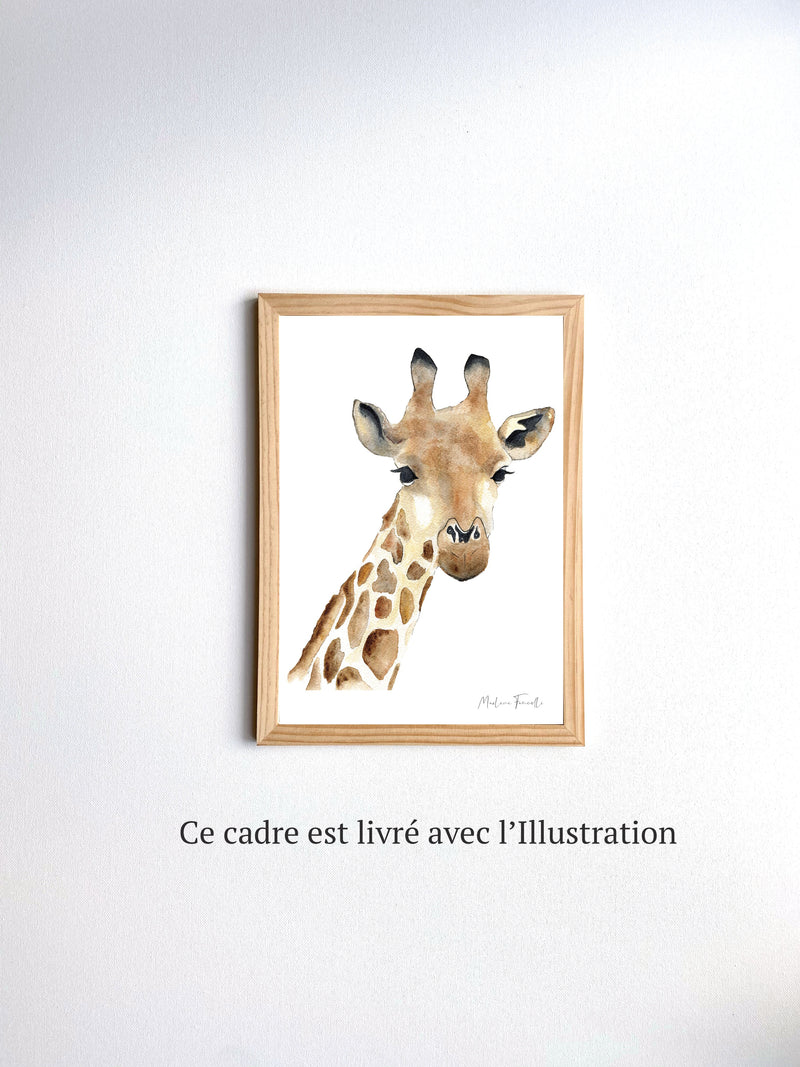 Aquarelle en cadre Seraphin Girafe a3 - Merlene Fancelli Art rex a3 1234512345565