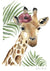 Aquarelle en cadre Seraphine fleur girafe feuilles - Merlene Fancelli Art Seraphine fleur girafe feuilles 1234412352