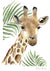 Aquarelle en cadre Seraphine girafe feuilles - Merlene Fancelli Art Seraphine girafe feuilles 1234412351